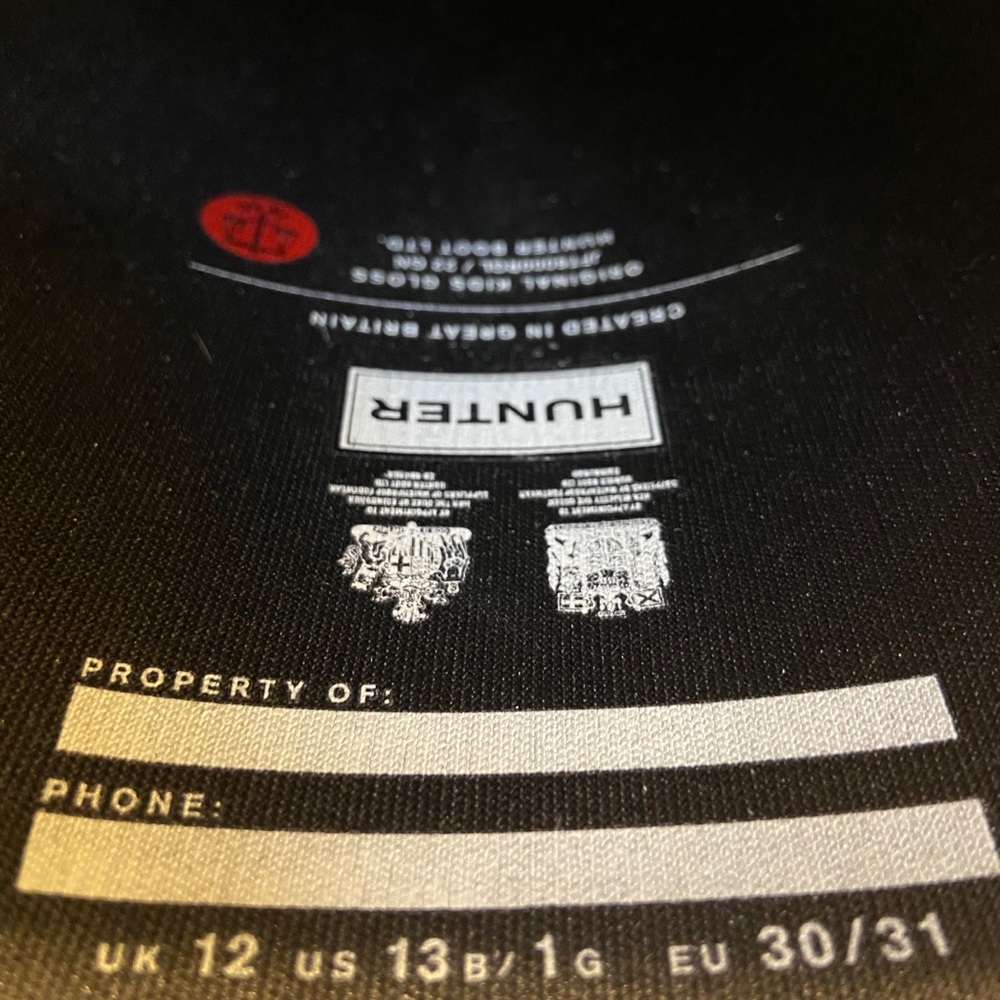 Girls size 13/1 Hunter Original Gloss Rain Boot